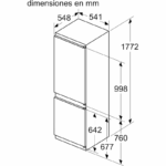 3KIE711S 267L Combi Integrable Frigorífico Balay - Imagen 5