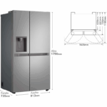 LG GSLC41PYPE 641L No Frost Americano Frigorífico - Imagen 5