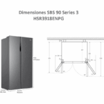 Americano Haier HSR3918ENPG 528L No Frost Frigorífico - Imagen 7