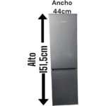 Gris-Inox Frigorífico Combi ELECSAN CO1545W 151 cm 2 Puertas - Imagen 2