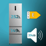 400L Inox Frigorífico Combi Cecotec Bolero CoolMarket Combi FD 400 - Imagen 2