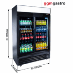 Correderas Cristal Refrigerador de Bebidas GGM Gastro 880L 2 Puertas - Imagen 2
