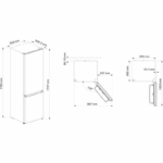 Cíclico Frigorífico Combi Kromsline DF-KC-CI-1800-W 178 cm 269L Blanco - Imagen 2