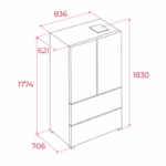 No Frost Frigorífico French Door Teka RFD 75850 510L 1.83m - Imagen 3