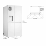 Frigorífico Americano LG GSLC40SWPE 638L 1.79m No Frost - Imagen 2