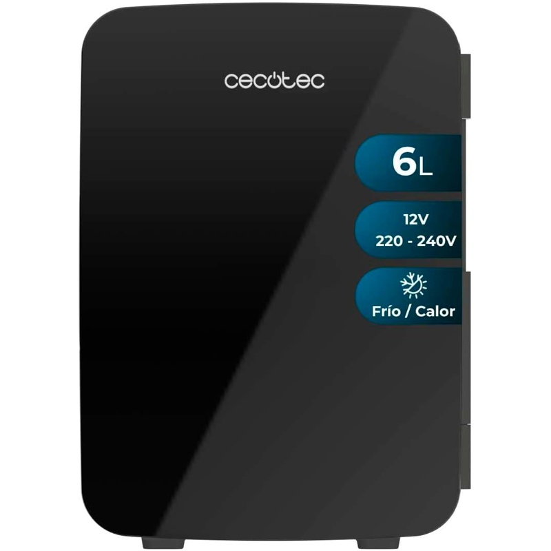 9Ur6Ib2uhl Cecotec Bolero MiniCooling 6L 12V-220V 5-65 °C Negro Nevera mini - Imagen 1