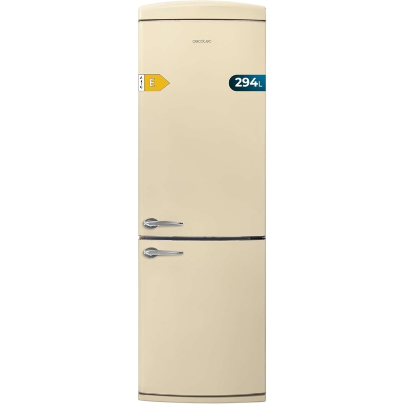 9uoR9Gzq0E Cecotec Bolero CoolMarket Combi Origin 294L 190 cm E Beige Frigorífico - Imagen 1