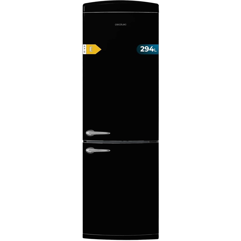 Eh5lDL3QyK Cecotec Bolero CoolMarket Combi Origin 294L 190 cm E Negro Frigorífico - Imagen 1