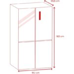 EVVO F100 321 l + 169 l Motor Inverter Total No Frost Frigorífico 4 puertas - Imagen 5