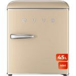 EVVO F20 45L Clase de eficiencia energética F Beige Nevera mini
