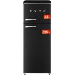 EVVO F45 170L 45L Clase E Negro Frigorífico Dos Puertas