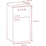 EVVO F45 170L 45L Clase E Beige Frigorífico Dos Puertas - Imagen 6